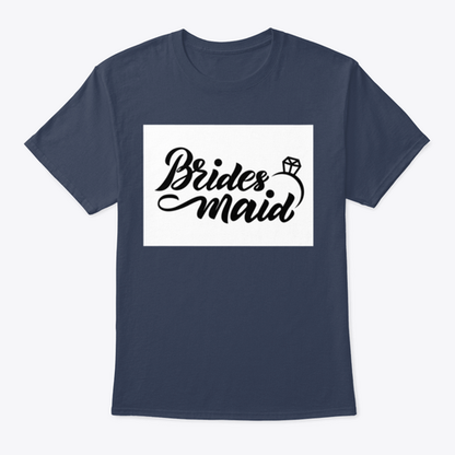 Bridesmaid With Wedding Ring Hand Lettering Design for T-Shirt