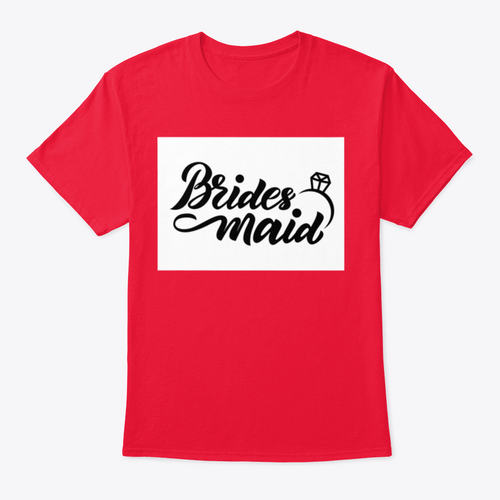 Bridesmaid With Wedding Ring Hand Lettering Design for T-Shirt