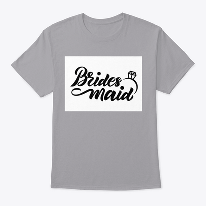 Bridesmaid With Wedding Ring Hand Lettering Design for T-Shirt