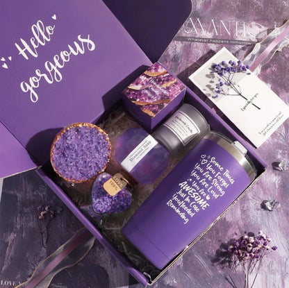 Purple Bath Spa Gift Set [For Women]