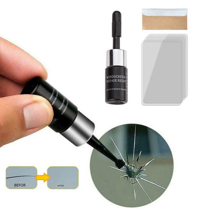 Auto Glass Windshield Repair Tool Set 5 Bottles Set