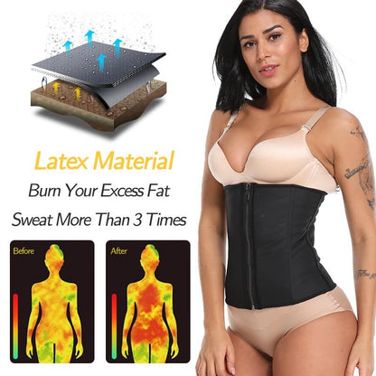 Women Waist Trainer Corset Slimming Body Shaper Trimmer Belt Latex