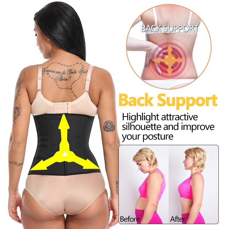 Women Waist Trainer Corset Slimming Body Shaper Trimmer Belt Latex