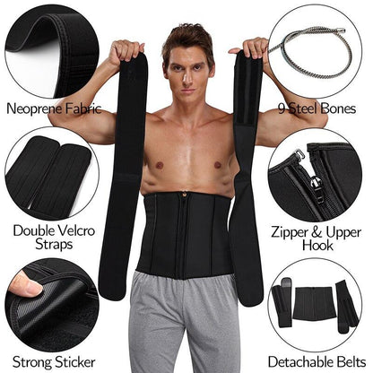 Detachable Waist Trimmer Belt Weight Loss Waist Trainer Corsets Sweat