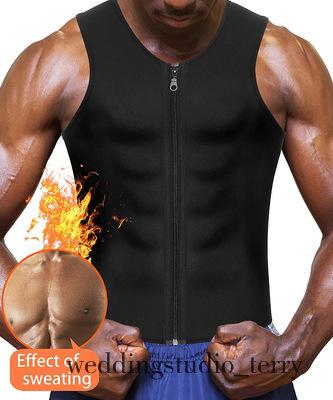 Men Waist Trainer Vest Hot Neoprene Corset Body Shaper Zipper Sauna