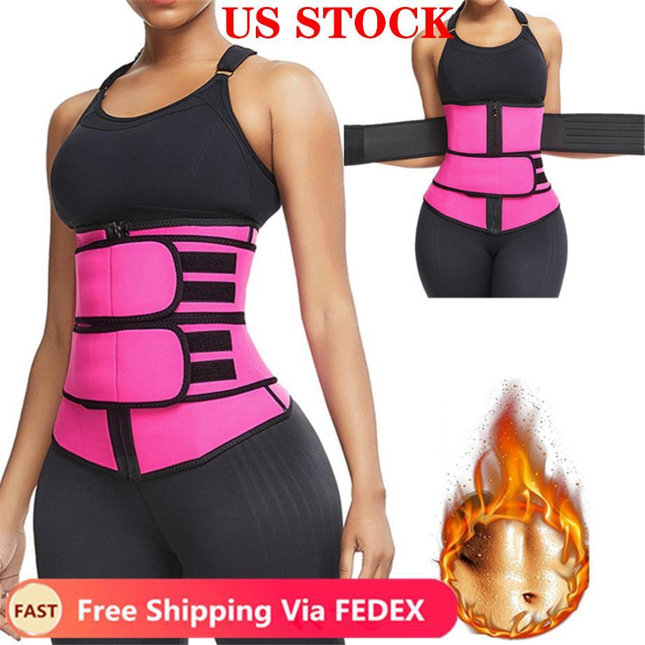 US Stock! Waist Trainer Reducing Shapers Slimming Trimmer Belt Body