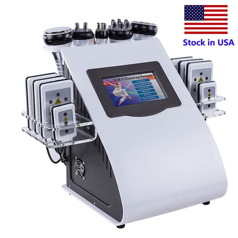 Stock in US 6in1 Cavitation RF Vacuum Micro Current Cold Hammer Photon