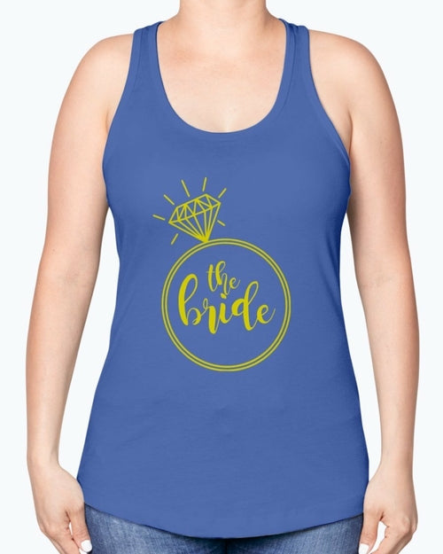 The Bride( inside diamond ring) - Bridal and Wedding -Racerback Tank