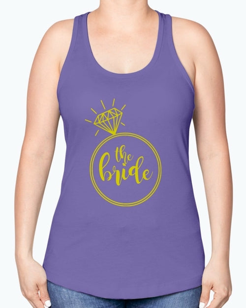 The Bride( inside diamond ring) - Bridal and Wedding -Racerback Tank