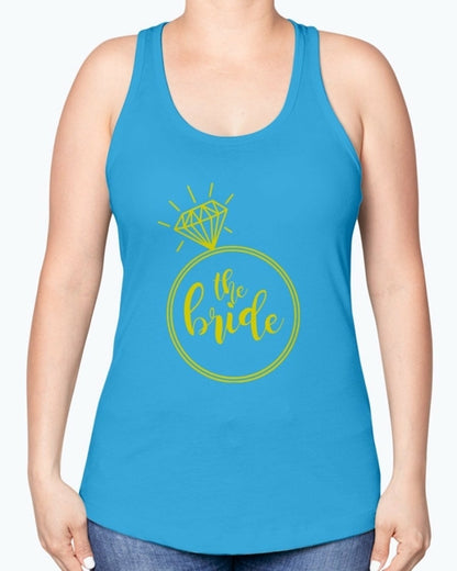 The Bride( inside diamond ring) - Bridal and Wedding -Racerback Tank