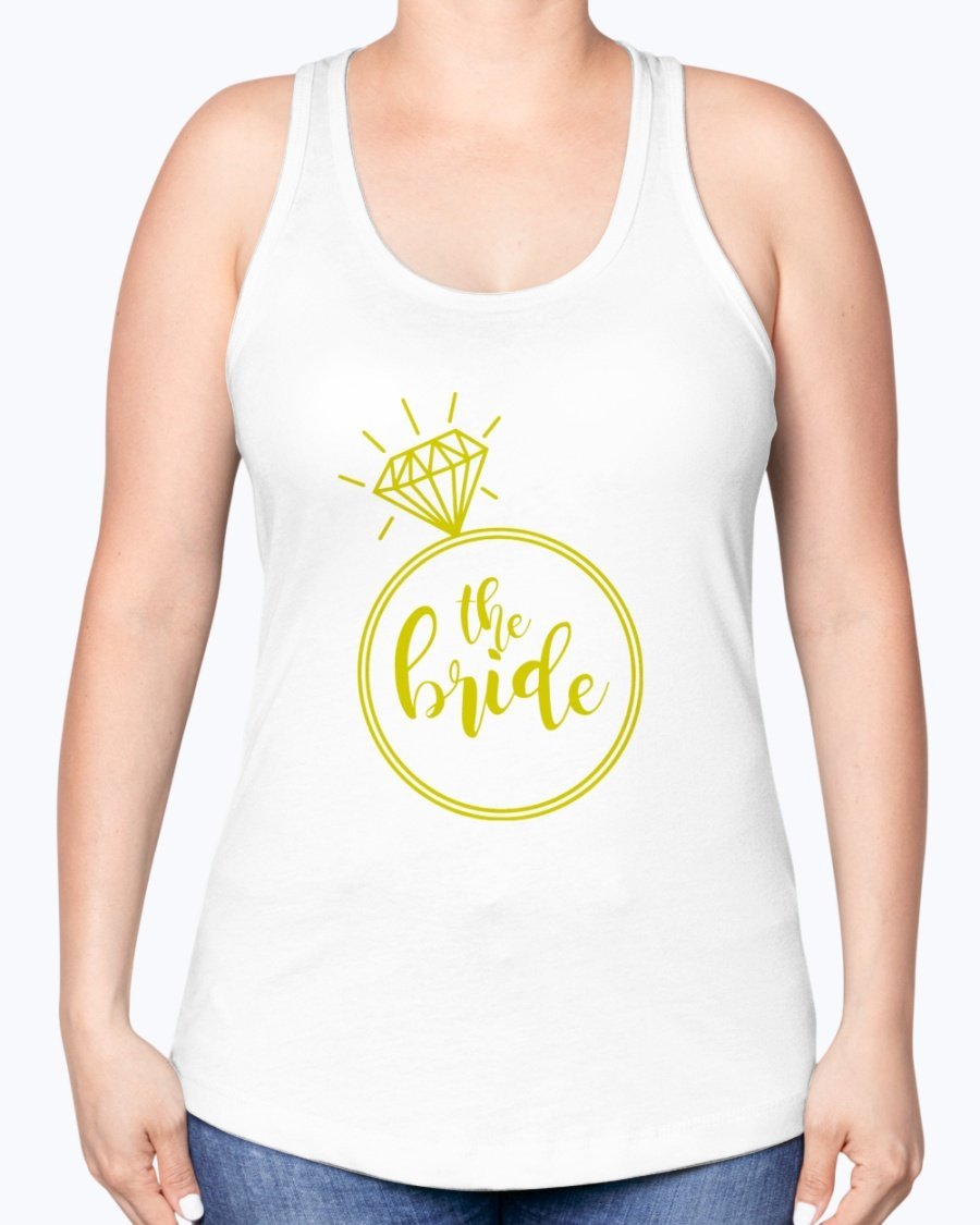 The Bride( inside diamond ring) - Bridal and Wedding -Racerback Tank