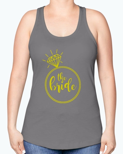 The Bride( inside diamond ring) - Bridal and Wedding -Racerback Tank