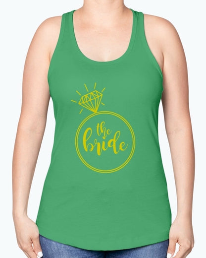 The Bride( inside diamond ring) - Bridal and Wedding -Racerback Tank