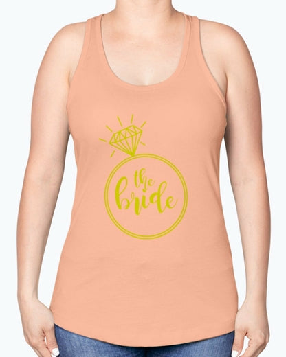 The Bride( inside diamond ring) - Bridal and Wedding -Racerback Tank