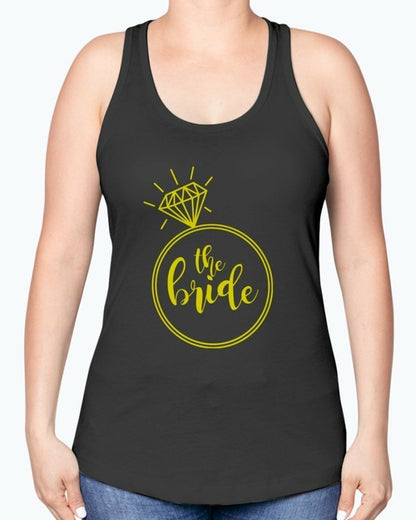 The Bride( inside diamond ring) - Bridal and Wedding -Racerback Tank