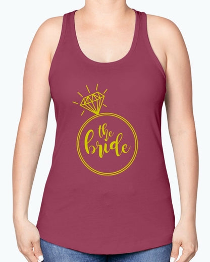 The Bride( inside diamond ring) - Bridal and Wedding -Racerback Tank