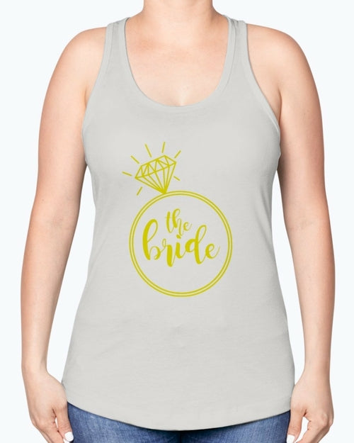 The Bride( inside diamond ring) - Bridal and Wedding -Racerback Tank