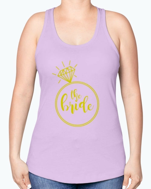 The Bride( inside diamond ring) - Bridal and Wedding -Racerback Tank