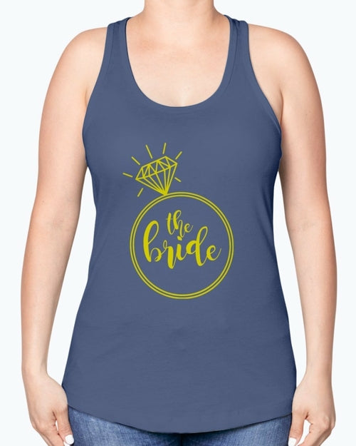 The Bride( inside diamond ring) - Bridal and Wedding -Racerback Tank